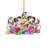 Adornos navideños planos acrílicos colgantes de árbol de Navidad transfronterizos 2024 de Mickey Mouse Decoraciones navideñas
