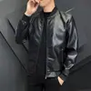 Casaco masculino de atacado primavera e outono jaqueta de couro popular coreana jaqueta PU casaco bonito de motocicleta geração de voz trêmula