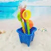 Cubo de Juguete de Playa para Niños Niños y Niñas Pala Rastrillo para Cavar Arena en la Playa Juego de 6 Piezas Cubo Grande de Plástico para la Costa Venta al por Mayor
