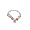 Pulseira de Miçangas de Pérola Borboleta Roxa "Jardim de Monet" Feminina Nicho Delicada Luxo Leve Alto Valor de Beleza Pulseira Doce