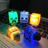 Mini Chaveiro Criativo Periférico Minecraft Modelo de Personagem Luminoso Brinquedo Pingente Engraçado para Mochila Decoração