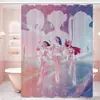 Cortina de Ducha con Patrón de Collage Estilo Tech de Grupo Femenino Exclusivo Transfronterizo Huntrx, Tela para Baño, Sin Taladro con 12 Ganchos