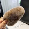 Pinza para el cabello Mao Mao Corea del Sur Ins Cabello de conejo Rex real Pinza para el cabello de felpa linda de gran tamaño Lado de piel Tarjeta BB Celebridad de Internet