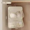 Bolsa de Almacenamiento de Ropa Interior Colgante de Doble y Triple Capa Bolsa de Malla Colgante para Armario Artefacto de Almacenamiento de Calcetines Organizador Transparente Visible a Prueba de Polvo