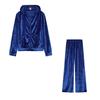 Novedades Otoño e Invierno 2026 Amazon Ebay Moda Pedrería Terciopelo Coreano Traje Deportivo Casual Conjunto de Dos Piezas Negro