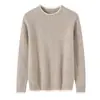 Suéter de Lana 100% Engrosado Grano de Arroz Bai Cai Rong para Hombre Otoño Invierno Cuello Redondo Suéter Casual Tejido Holgado Capa Base