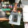 Balde transparente para exterior com torneira montável em carro para turismo de autocondução grande tanque de armazenamento de água potável de fonte mineral plástica armazenamento de água para uso doméstico