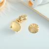 Color Oro Verdadero 18K Conservación del Color Accesorios de Pinza de Rana para Pendientes de Clip Pendientes DIY Pendientes Hechos a Mano Sin Agujeros en las Orejas Pinza de Oreja de Disco de Loto