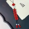 Atacado Cinábrio Natural Moeda dos Cinco Imperadores Pingente de Corrente para Celular Decorado com Nova Chinoiserie Pingente Estilo Antigo Criativo para Homens e Mulheres Areia Dourada Roxa