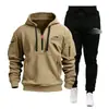 Transfronterizo 2024 Nueva Sudadera para Hombre Moda Casual Sudadera para Hombre Sudadera Gruesa de Forro Polar de Alta Calidad con Capucha en Stock