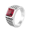 Anillo de acero inoxidable joyería al por mayor anillo de gema para hombre joyería de nicho transfronteriza Europa y Estados Unidos