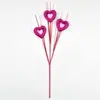 Corazón de Espuma Personalizado Nuevo Producto Rama de Flor con Purpurina Decoración de Boda Festiva Accesorios de Corazón de Melocotón Rama de Corazón del Día de San Valentín