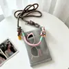 Bolso para teléfono móvil fresco y dulce para niñas, bolso de hombro versátil para viajes de verano al aire libre, bolsa de malla portátil para almacenamiento cruzado