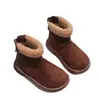 Botas de nieve para niños, nueva colección de invierno 2026, botines cortos para niñas, botas elegantes de color liso para niños mayores, botas estilo Martin para niños, botas de algodón, de moda
