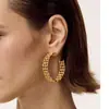 Nuevos Pendientes Franceses Huecos Chapados en Oro de Latón, Personalizados y Versátiles, Pendientes de Aguja de Plata, Pendientes de Gama Alta