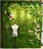 Grama Artificial Simulação Planta Verde Parede de Fundo Teto Interno Decorativo Muro Externo Gramado Plástico