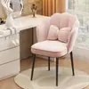 Silla de maquillaje sencilla, taburete de moda para celebridades de internet con respaldo, silla de tocador para dormitorio de niñas, silla de manicura, silla de pétalo de lujo ligero para uso doméstico