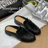 Zapatos de Cuero para Mujer, Mocasines Planos Slip-On de Cuero Genuino, Puntera Redonda, Poco Profundos, Estilo Retro Plisado, Modelo Nuevo 2025 de Gama Alta