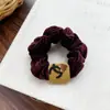 Scrunchie de Letra de Alta Qualidade Versátil em Formato de Coração Elástico Alto Rabicó Corda de Cabelo Acessório de Cabelo para Mulheres
