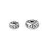 Cuentas Espaciadoras Patrónadas de Plata Pura S925, Cuentas de Plata con un Patrón Específico, Espaciadores Decorativos de Corte Recto, Accesorios de Joyería Hechos a Mano con Plata Pura para DIY