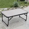 Mesa Plegable Mini para Camping al Aire Libre Mesa de Cama Mesa de Estudio para Computadora Mesa Pequeña Portátil Simple Mesa de Aleación de Aluminio