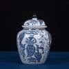 Jarro de Cerâmica Azul e Branco Fugui de Alta Qualidade Jarro de Chá Novo Estilo Chinês Estilo Chinês Porcelana Azul e Branca Armário de TV Corredor Vasos de Flores