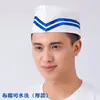 Venta al por mayor transfronteriza Desechable No tejido Gorro de chef Papel de trabajo de cocina Gorro alto Tapa redonda Gorro de decoración para hombres Fabricante de origen