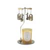 Set de Velas Navideñas con Aroma a Oro y Disco Delgado en Stock del Fabricante con Candelabro de Linterna Giratoria, Regalo Festivo para el Hogar