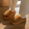 Nuevas pantuflas de algodón afelpado para mujer invierno 2026 con sensación de pisar excremento, cálidas, impermeables, antideslizantes, de suela gruesa, para parejas, pantuflas de algodón para hombre invierno