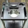 Sala de cartas y ajedrez máquina de mahjong mesa de centro mesa de mahjong mesa auxiliar pequeña mesa de té estante para té y agua para colocar tazas de agua mesa de té de plástico máquina de bar de té mesa pequeña