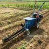Máquina de Escavação Tipo Corrente Portátil, Duplo Propósito para Terra Úmida e Seca, Profundidade Ajustável, Adequada para Renovações Agrícolas e Municipais, Máquina de Escavação Tipo Corrente