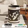Nueva Sala de Té de Estilo Chino, Casa de Té, Cubo de Basura Redondo de Cuero, Uso en Habitación de Hotel, Sala de Estar Retro de Estilo Chino, Alto Valor Estético