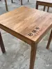 Mesa de Centro y Sillas Vintage, Mesa de Comedor Vieja de Madera de Olmo, Mesa Cuadrada Retro Original de Madera Maciza Desgastada, Taberna, Restaurante de Hot Pot, Mesa y Sillas para Casa de Huéspedes
