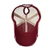 Boné de Baseball de Tela Feminino para Primavera e Verão, Chapéu de Sol para Rabo de Cavalo, Boné com Logo Cor Sólida Vintage Lavado para Uso ao Ar Livre