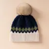 Chapéu de Tricô 100% Caxemira Pura Chapéu de Lã Infantil Estilo Coreano Outono e Inverno Ciclismo Quente e à Prova de Frio Proteção para as Orelhas Chapéu de Tricô