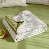 Colcha de Verano de Algodón Lavado Hilo Arrugado Clase a, Colcha de Verano Refrigerante de Algodón Seda Pluma, Colcha de Aire Acondicionado, Colcha Delgada Lavable a Máquina, Envío Transfronterizo