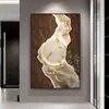 Pintura Artística de Nueve Peces con Microimpresión para Decoración de Entrada, Arte de Pared para Fondo de Sofá de Lujo Ligero, Pintura Moderna de Pie para Colgar en Sala de Estar