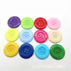 Venta directa en sitio 3.8cm botones laterales grandes de resina color DIY redondos laterales de cuatro ojales