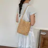 2026 Nuevo Bolso Cubo Tejido para Mujer, Bolso de Hombro Tote Grande de Verano Más Vendido, Bolso Tejido para Uso Casual Diario