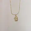 Exquisito Collar de Cruz Estrella Cielo Estrellado de Zirconia, Cadena de Clavícula Vintage de Venta Caliente Transfronteriza, Joyería de Lujo Ligero de Gama Alta