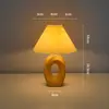 Lámpara de mesa con pantalla de concha de escamas de dragón estilo vintage para dormitorio, mesita de noche, lámpara ambiental cerámica con veta de madera de diseño estilo wabi-sabi