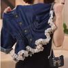 Chaqueta de mezclilla para niña 2025 Estilo coreano Nueva chaqueta Otoño Chaqueta de moda Encaje infantil Primavera y otoño Top elegante