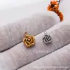 Pingente de rosa 3D em aço inoxidável acessórios DIY feitos à mão joias para colar pulseira pingente galvanoplastia a vácuo atacado