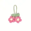 Flor de borla al por mayor colgante flor de lana tejida a crochet cinco flores pequeñas accesorios de ropa encaje tejido a mano