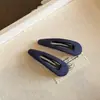 Pinza para el pelo de tela de lunares azules para blanquear, pinza lateral, bonita pinza pequeña para el pelo para niñas, pinza para pelitos sueltos, pinza para flequillo