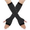 Luvas europeias e americanas de outono e inverno casuais universais para todos os tipos de Natal, outono, cor sólida, jacquard, luvas listradas de anime adulto