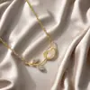 Collar para Mujer Verano Flores de Tulipán Acero de Titanio Accesorios de Venta Caliente Collar de Gama Alta para Mujer que Combina con Todo