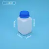 Botella Cuadrada de Reactivo Químico Espesa Botella de Boca Ancha Sólido Líquido con Tapa Interior Sub-embotellado Tapa Antirrobo Sub-embotellado de Polvo