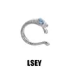 1225 Brazalete de Oreja Serpiente de Arena Estilo Minimalista Plata de Ley S925 Único Versátil Gama Alta Brazalete de Oreja Joyería de Plata para Mujer Venta al por Mayor