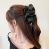 Presilha Banana Plissada Estilo Coreano, Elegante e Simples com Toque de Luxo, Presilha de Cabelo High-Top para a Parte de Trás da Cabeça, Acessório de Cabelo Versátil de Nicho